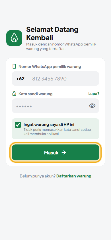 Layar: Masuk ke warung