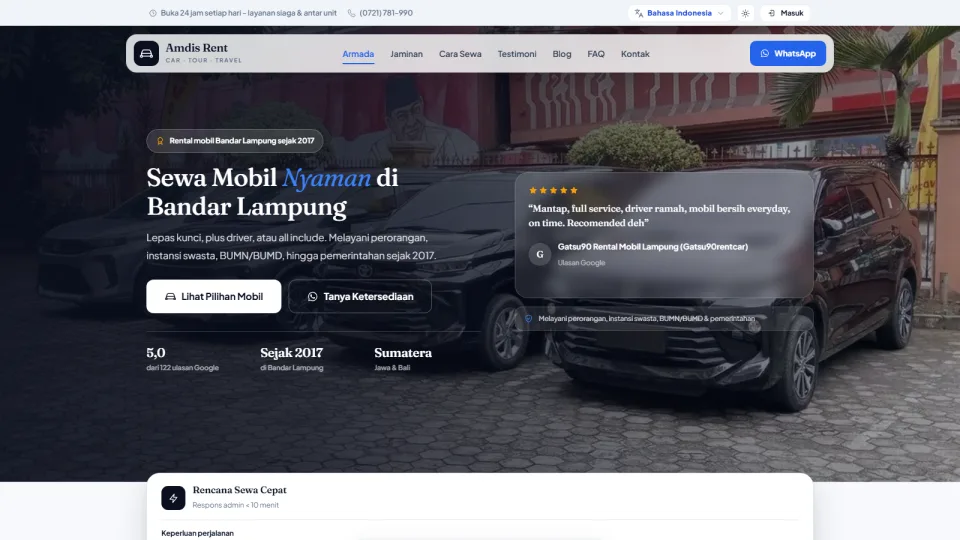 Amdis Rent Car Lampung