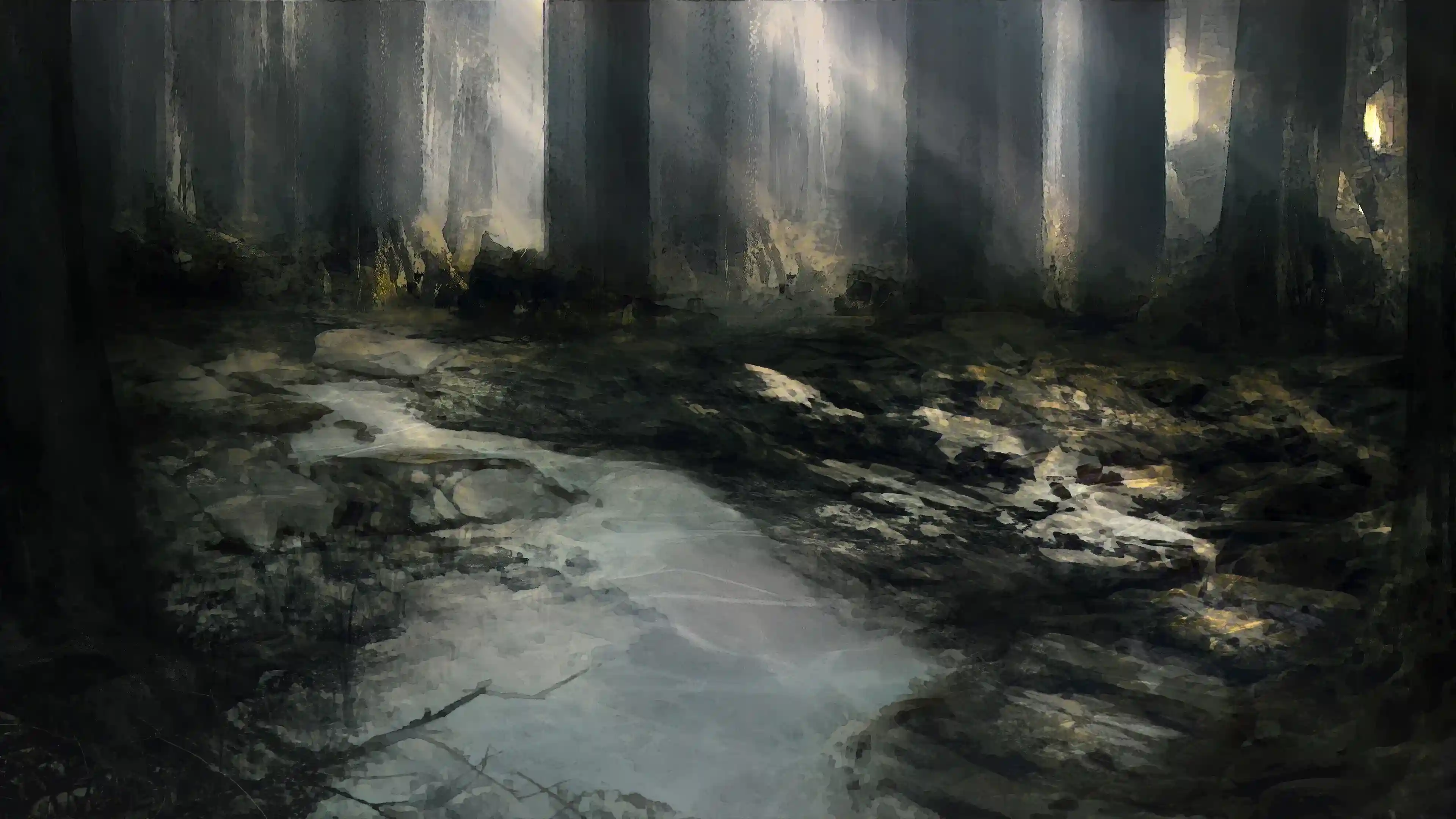 Dark Forest Scene
