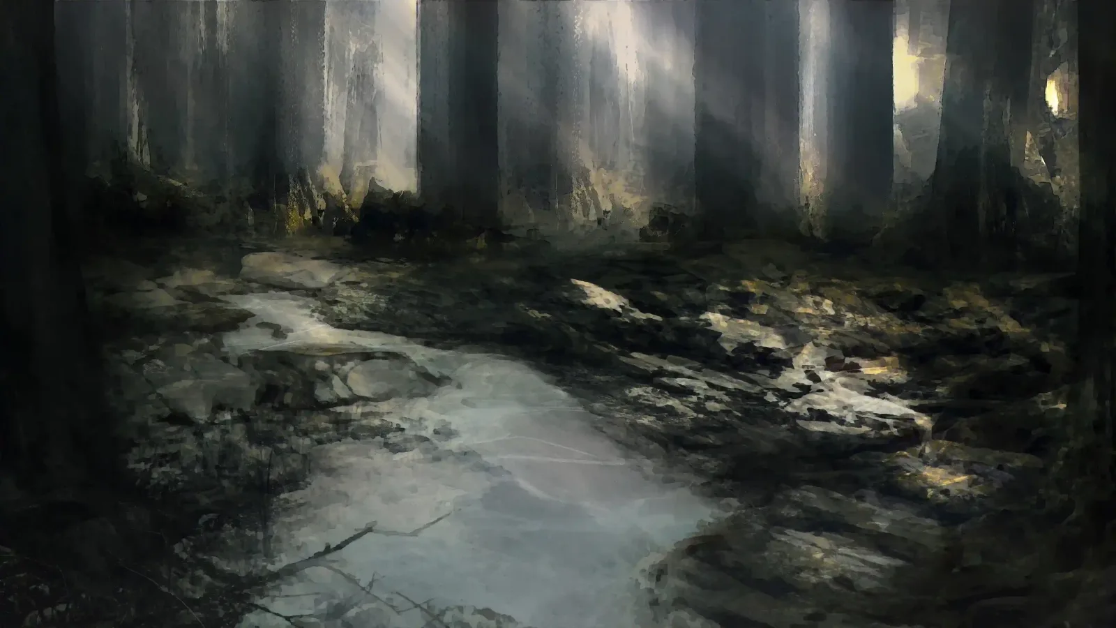 Dark Forest Scene